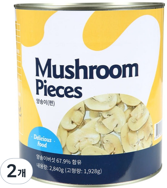 신세계푸드 양송이캔, 2.84kg, 2개