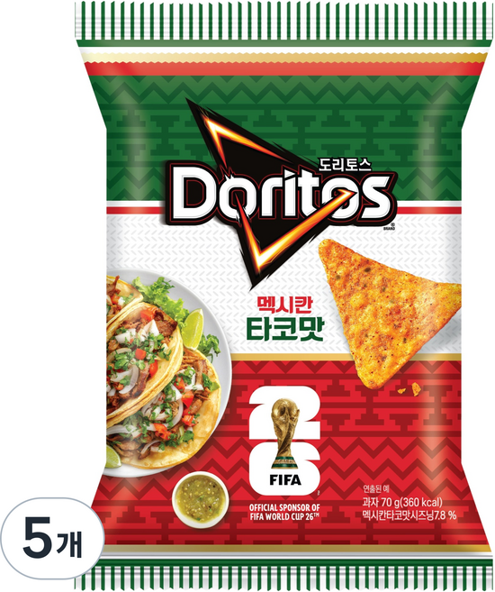 도리토스 멕시칸타코맛, 5개, 70g