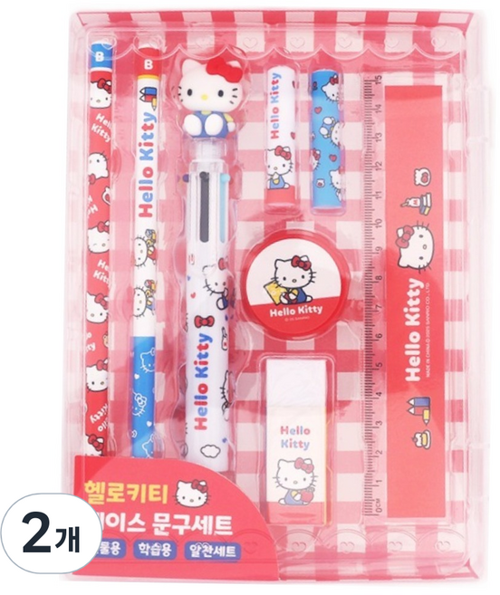 산리오 캐릭터 케이스 문구세트, 2개