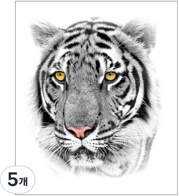 gelluna 猛獸 獅子 老虎 紋身貼紙, T102, 5個