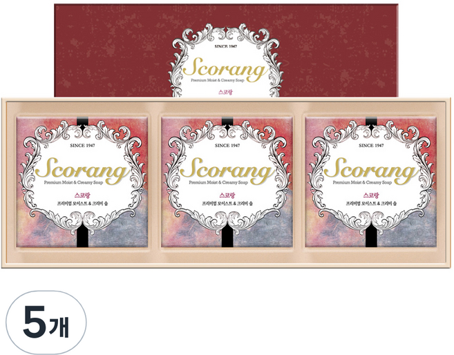 무궁화 프리미엄 스코랑 비누 파우더향 3p, 85g, 5개