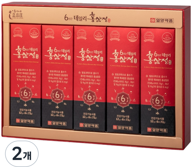 일양약품 6년근 데일리 홍삼정 쇼핑백, 360g, 2개