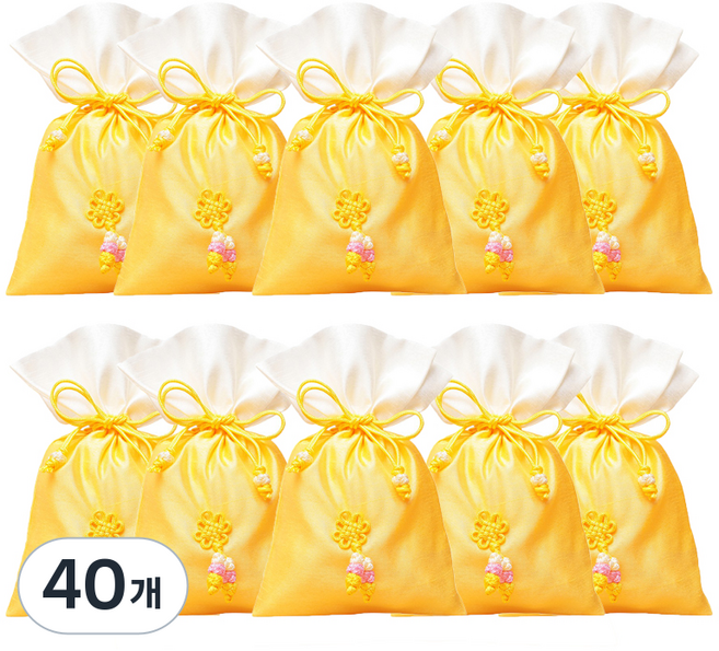 包裝網 傳統福袋 基本款 中, 40個, 01 黃色