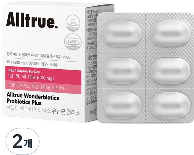 올트루 원더바이오틱스 유산균 플러스 15g, 2개, 30정 - 쿠팡