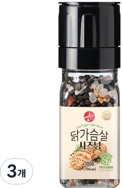 아이엠소스 닭가슴살시즈닝, 3개, 100g