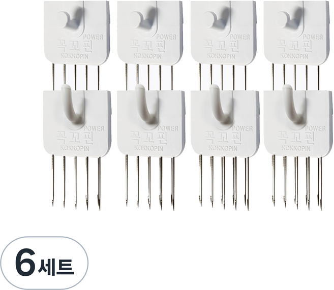 꼭꼬핀 파워 일자형 4p + U자형 4p 세트, 6세트