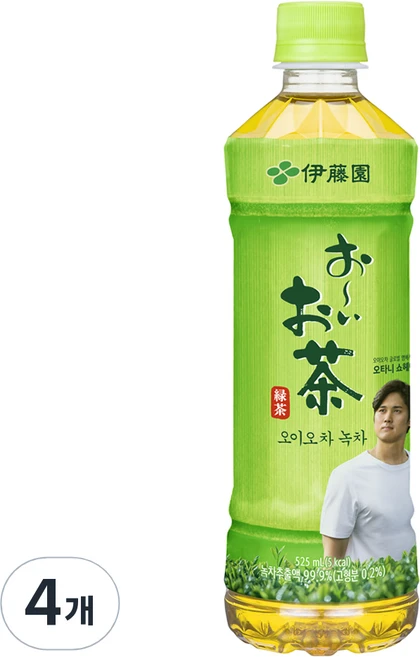이토엔 오이오차 녹차, 525ml, 4개 - 쿠팡