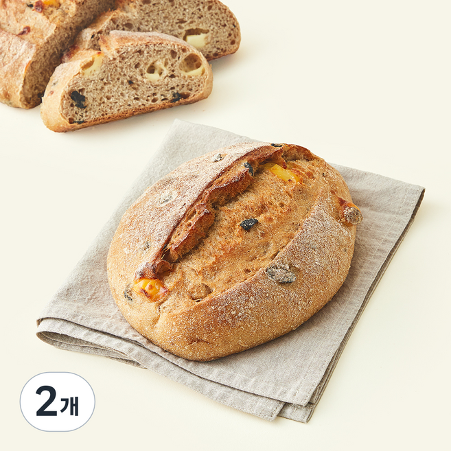 바른식방 올리브 치즈 깜빠뉴, 300g, 2개, 1개입