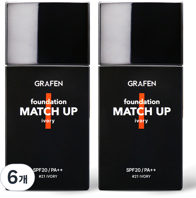 GRAFEN Match-up 粉底液 40ml, 21 象牙白, 6個