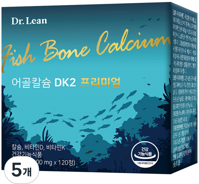 닥터린 어골칼슘 DK2 프리미엄 132g, 5개, 120정