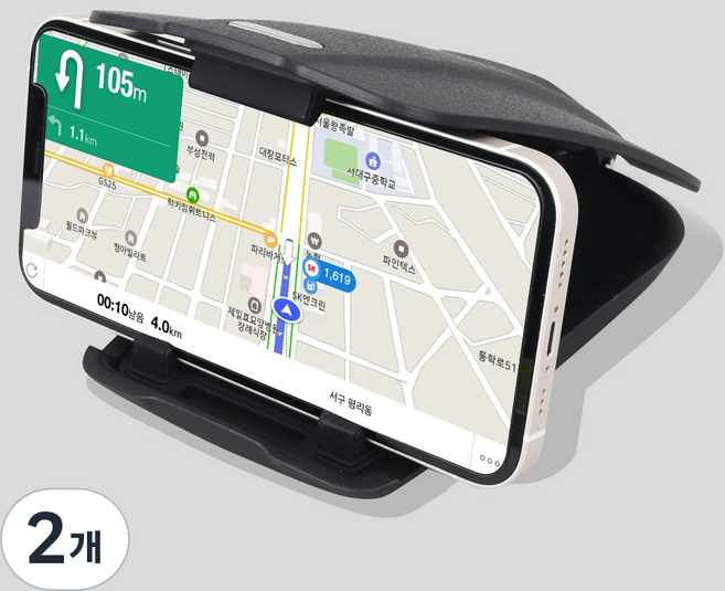 지엠지모터스 대시보드형 클램 스마트폰 앤 태블릿 거치대, 2개