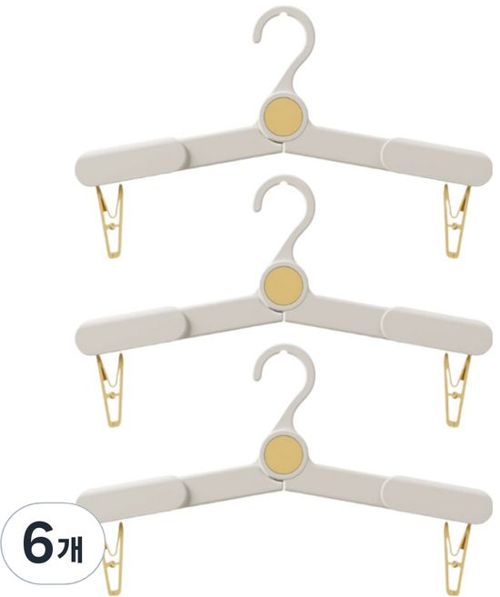 센스팡 접이식 옷걸이 출장용, 6개