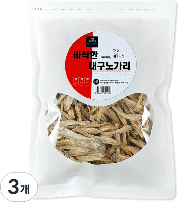 엠수산 바삭한 대구노가리, 450g, 3개