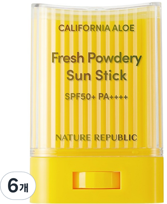 NATURE REPUBLIC California蘆薈清爽防曬棒 SPF50+ PA++++, 24g, 6個