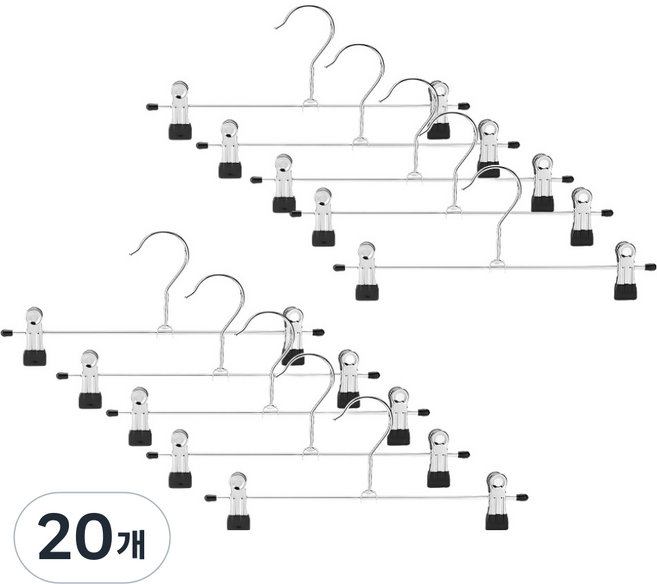 데보코 논슬립 회전형 바지걸이, 블랙, 20개