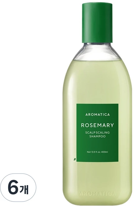아로마티카 로즈마리 스칼프 스케일링 샴푸, 6개, 400ml - 쿠팡