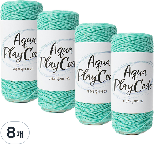 yarna 아쿠아 플레이 코드 뜨개실 50g, 3 민트, 8개