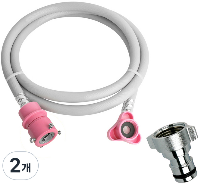 원터치 온수용 세탁기호스 2M, 2개