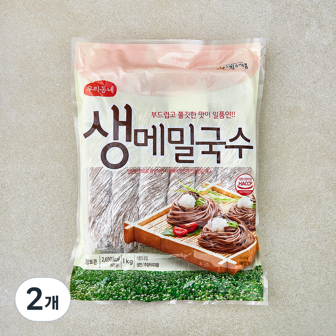 황소식품 생메밀국수, 1kg, 2개