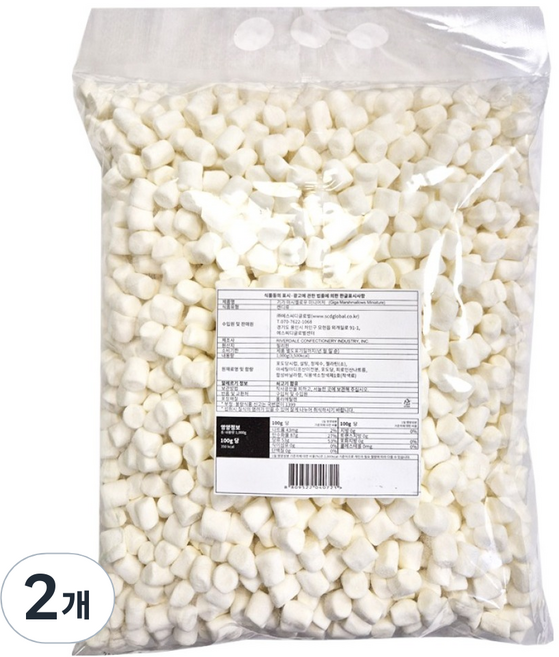 기가 마시멜로우 미니어처, 1kg, 2개