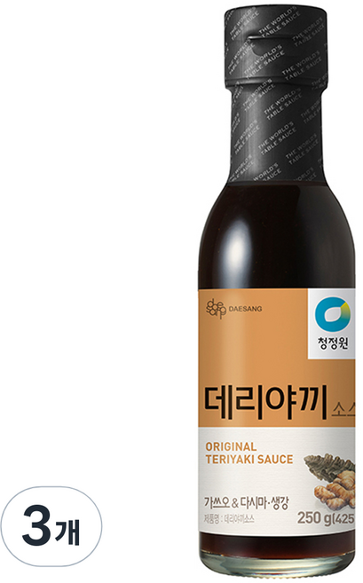 청정원 데리야끼 소스, 250g, 3개