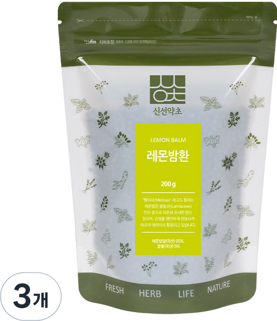 신선약초 레몬밤환, 3개, 200g