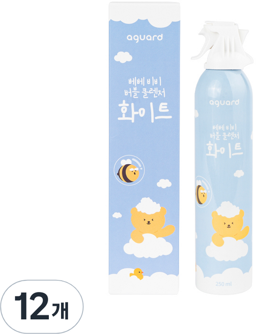 아가드 베베 비비 버블 클렌저 무향, 250ml, 12개