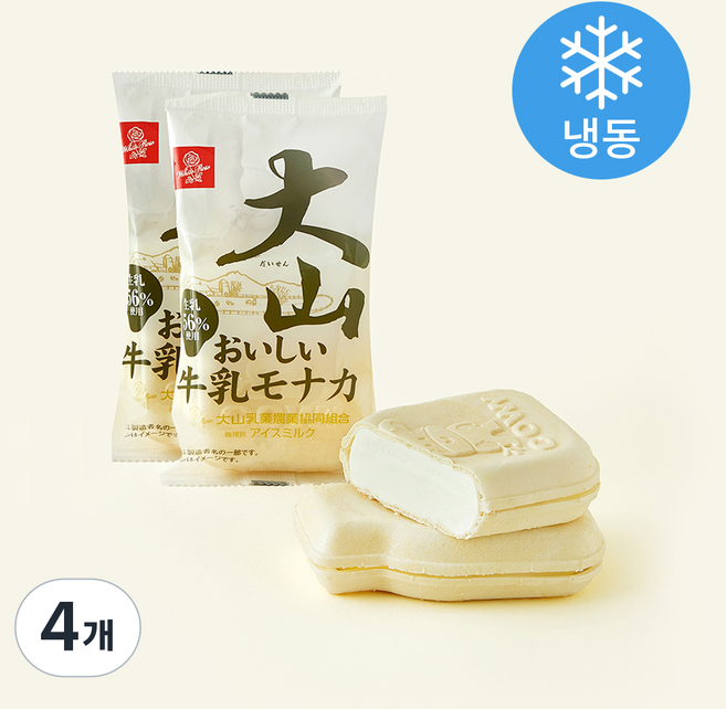 다이센 유업 밀크 모나카 (냉동), 135ml, 1개입, 4개