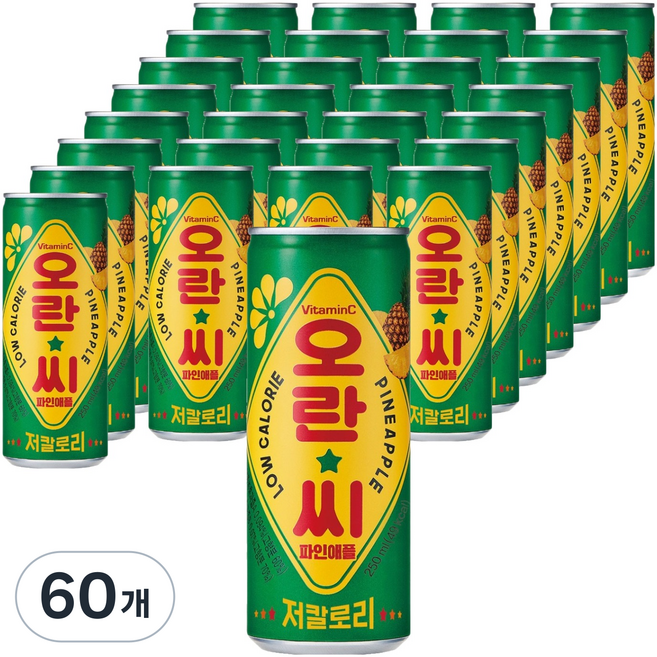 오란씨 파인애플 탄산음료, 250ml, 60개