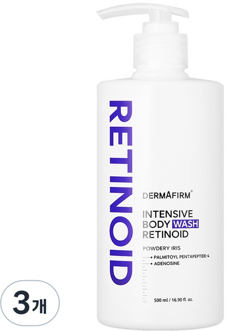 더마펌 인텐시브 레티노이드 바디워시 파우더리 아이리스, 3개, 500ml