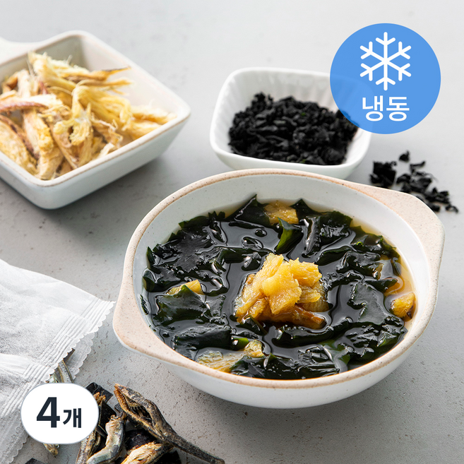 조혜정의멸치연구소 한번에 뚝딱 황태미역국 2인분 x 3세트 (냉동), 192g, 4개