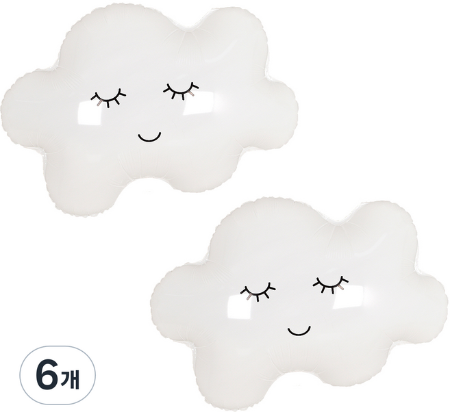 은박풍선 구름, 화이트, 6개
