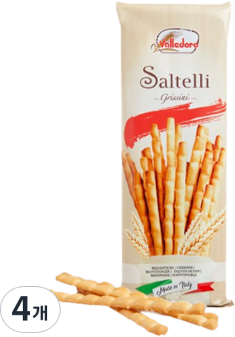 발레도로 그리시니 막대과자 쌀텔리, 100g, 4개