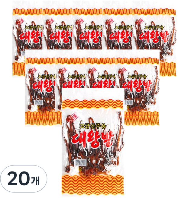 삼호식품 대왕발 조미건 오징어 다리, 35g, 20개