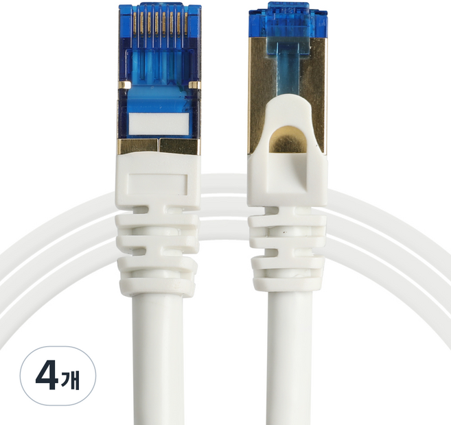 Anyport Plus 優質高級型網路線 SFTP CAT8, 白色, 4個
