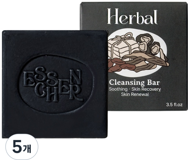 에센시에르 한방 클렌징 비누, 5개입, 100g