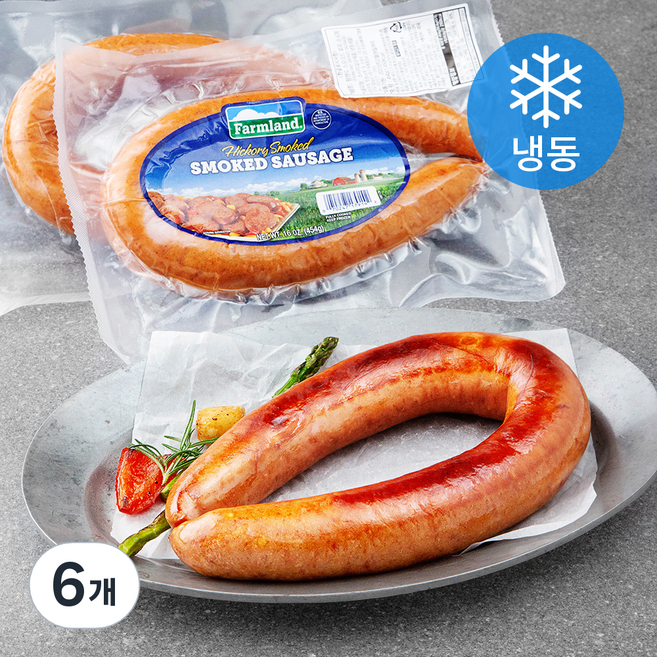 팜랜드 스모크드 로프 소시지 (냉동), 454g, 6개