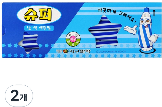 지구화학 슈퍼 색연필 낱색 파랑 12p, 1색, 2개