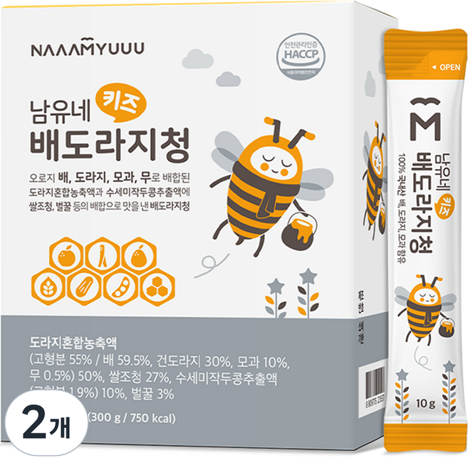 남유네 아동용 배도라지청, 300g, 2개