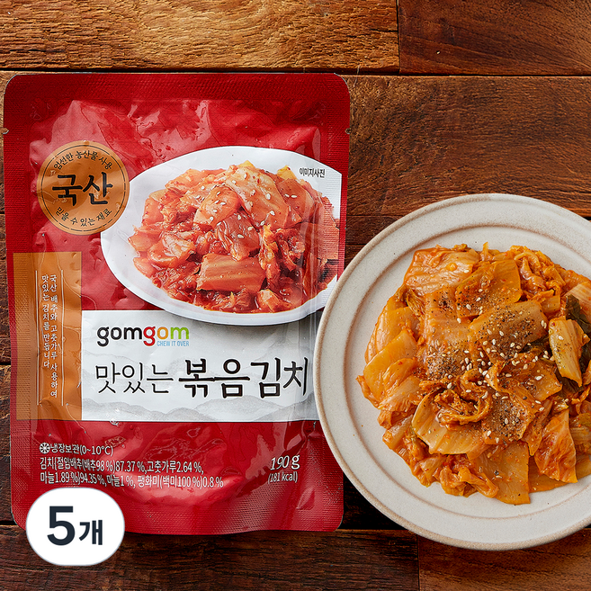 곰곰 맛있는 볶음김치, 190g, 5개