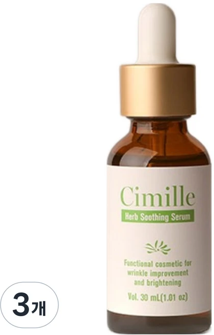 Cimille 허브 수딩 세럼, 30ml, 3개 - 쿠팡