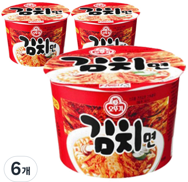 오뚜기 김치면 용기 105g, 6개
