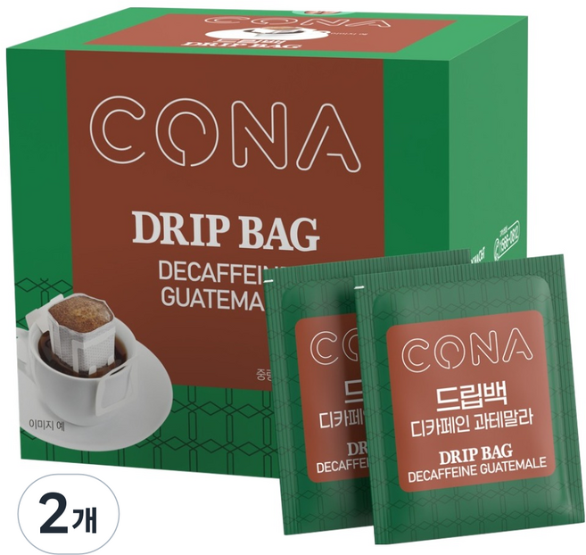 모카씨엔티 디카페인 드립백 커피 과테말라, 8g, 10개입, 2개