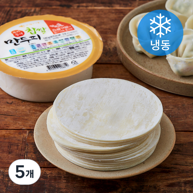 황소식품 우리동네 찹쌀 만두피 (냉동), 330g, 5개