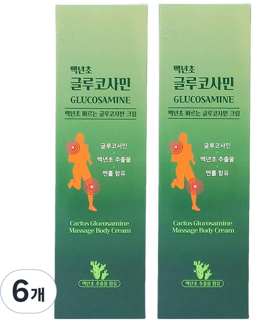 나담코스 백년초 바르는 글루코사민 Massage Body Cream 150ml, 6개
