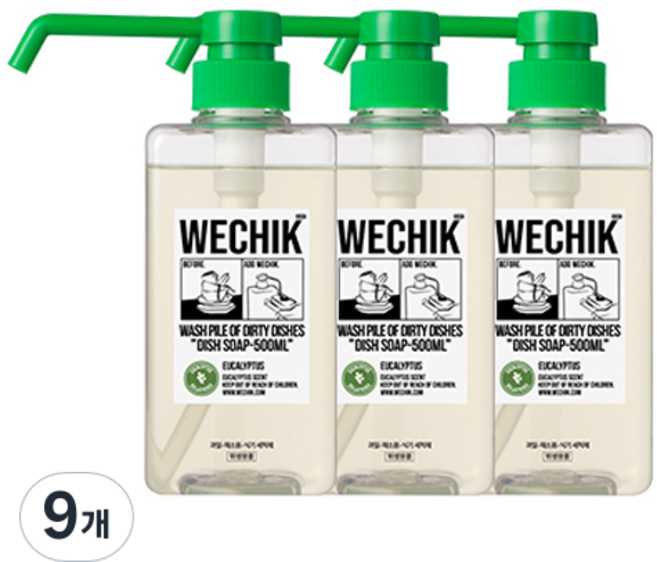 위칙 멀티플 주방세제, 500ml, 9개