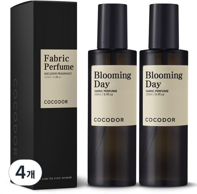 코코도르 섬유탈취제 블루밍데이, 250ml, 4개
