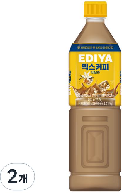 이디야 믹스커피 바닐라, 1L, 2개