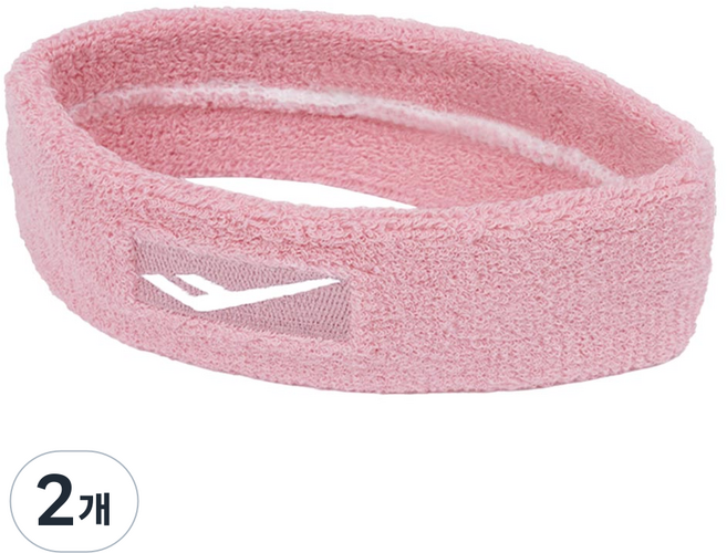 프로스펙스 테리 헤어 밴드, 핑크, 2개