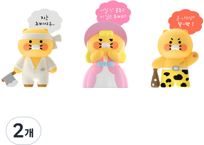 카카오프렌즈 CS 모니터 피규어 랜덤발송, 2개